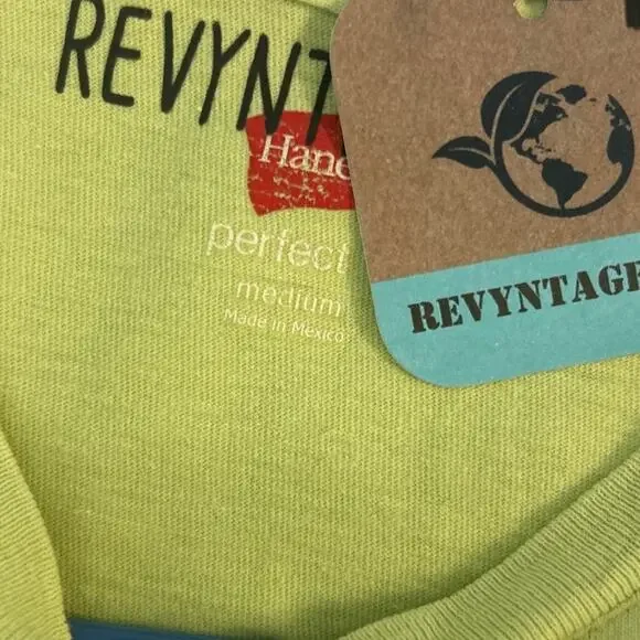 Hand Printed Upcycled Womens Medium Dragonfly 100% Cotton Crew Neck Tee - Picture 3 of 3